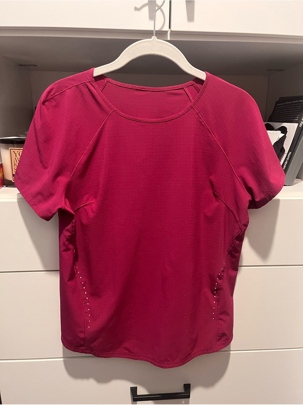 Lululemon Women’s Short Sleeve Active Tee in Deep Magenta